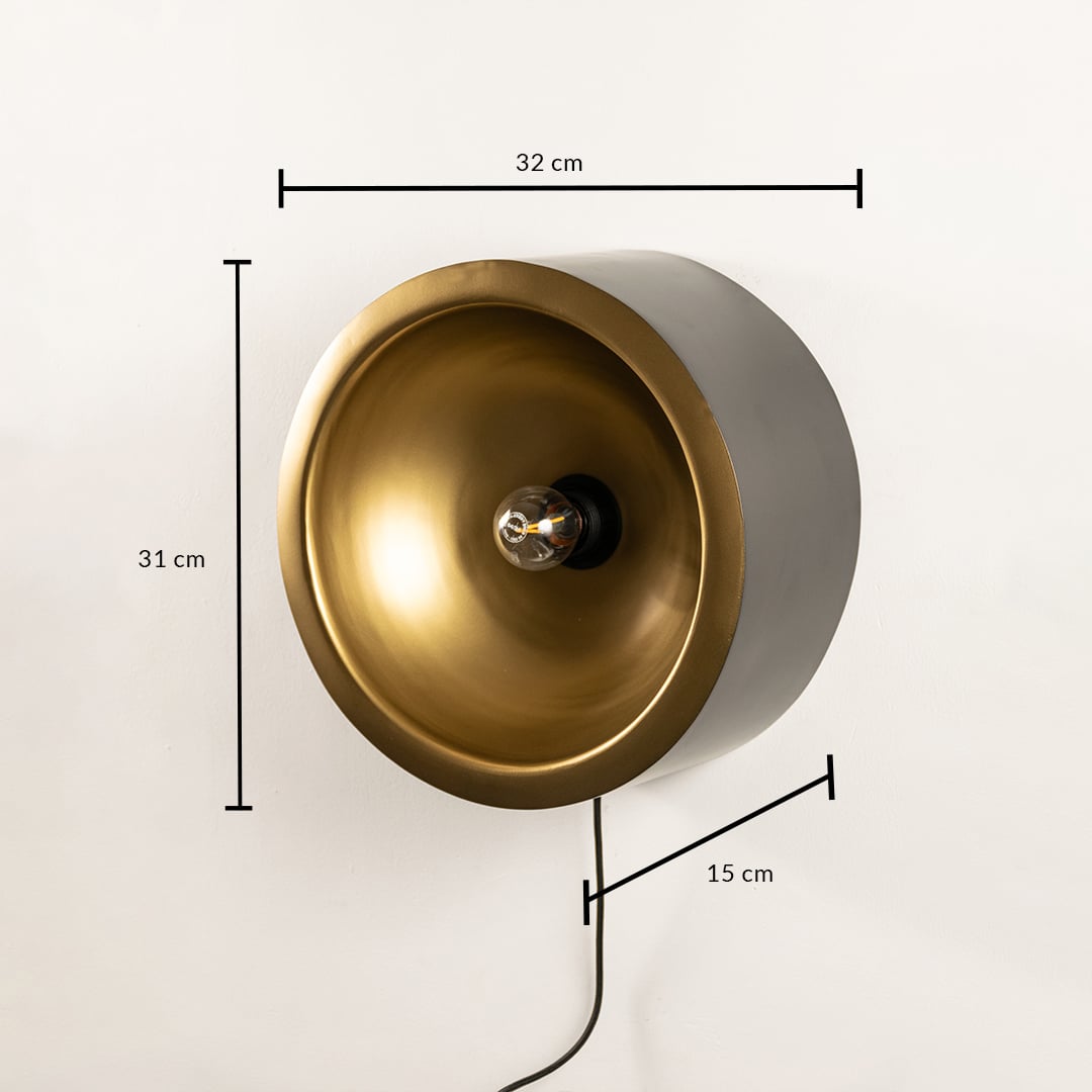Conduit Box Wall Light Black Dimension