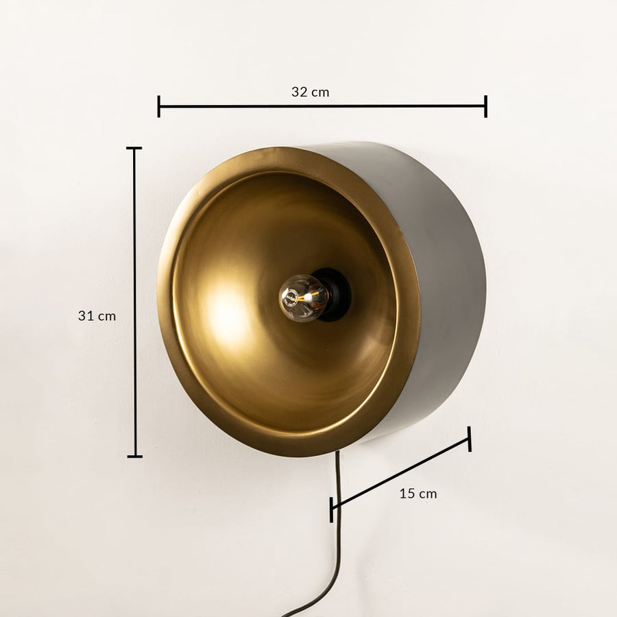 Conduit Box Wall Light Black Dimension