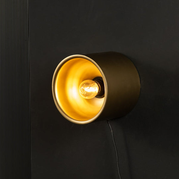 Conduit Box Wall Light - Gold