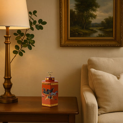 Coral with Lid Jar - Large