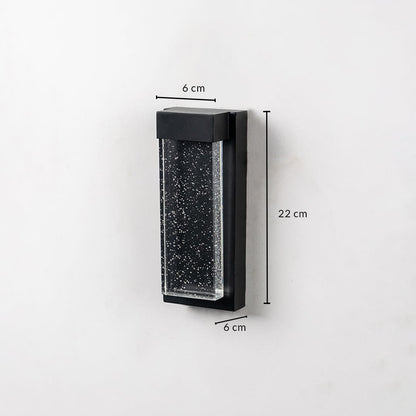 Wall light dimensions displayed 22 cm height 6 cm width and 6 cm depth.