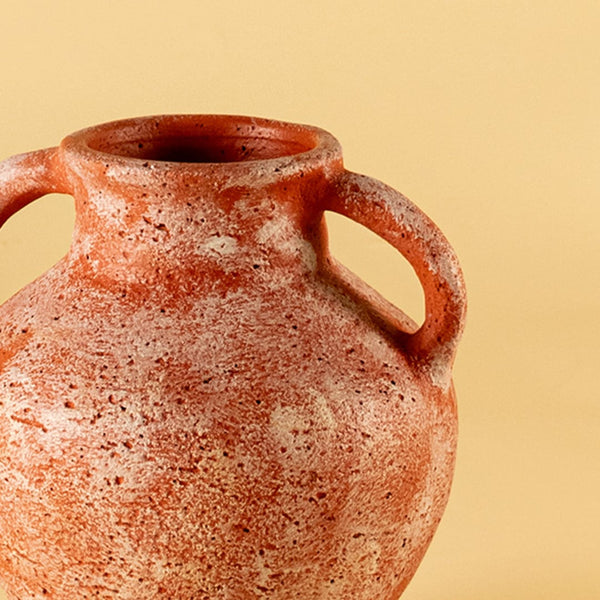 Crackled Terracotta Vase Small