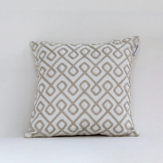 Creme De La Creme Embroidered Cushion Cover
