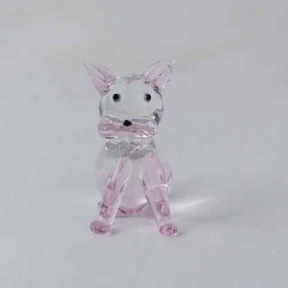 Crystal Glass Cute Lying Cat - Purple