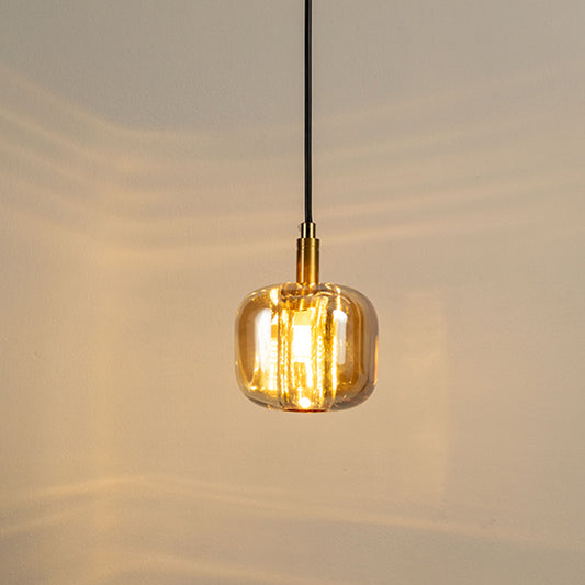 Cubie Globe Pendant Light - Amber