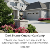 Dark Bronze Outdoor Gate lamp