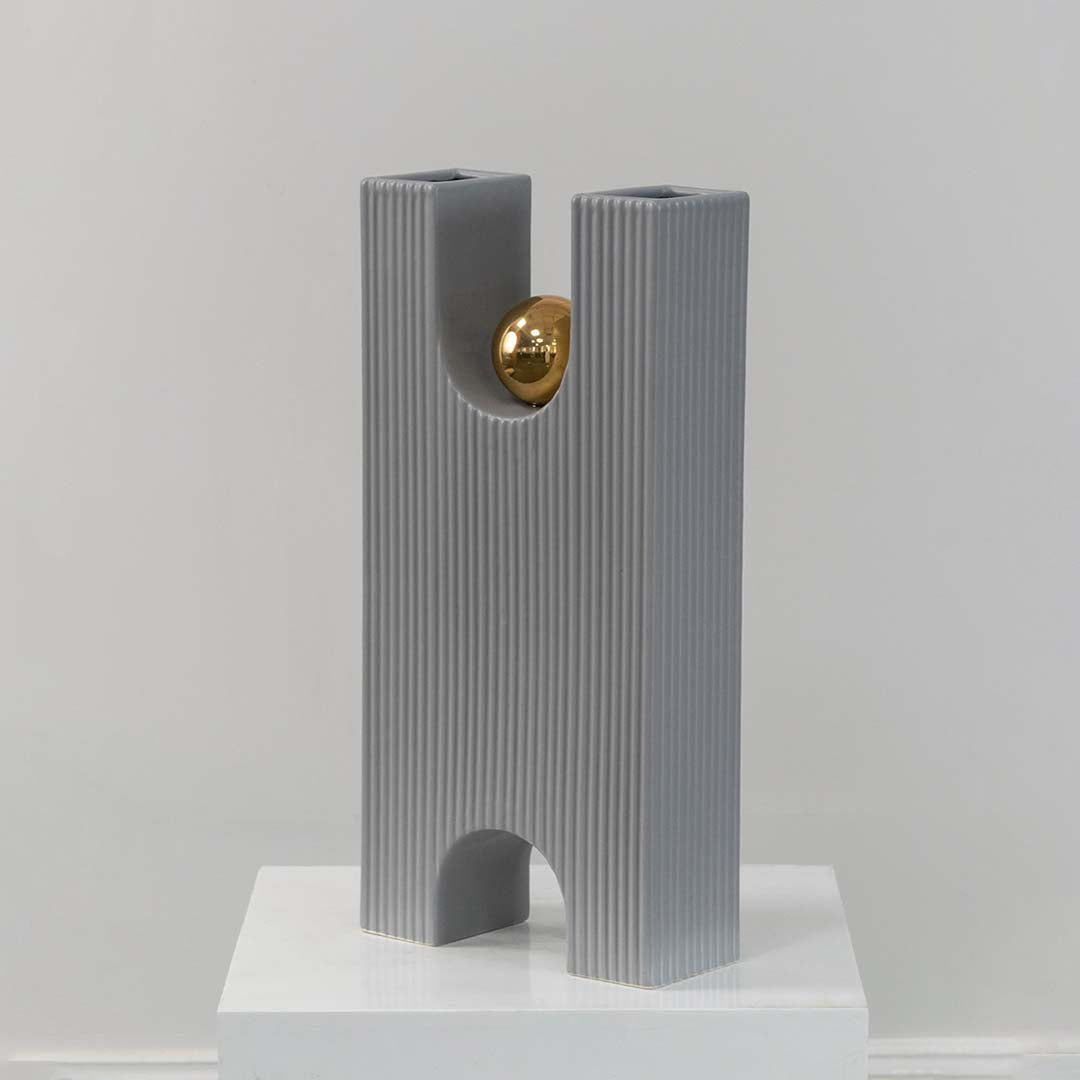 Darya Deco Vase - Grey