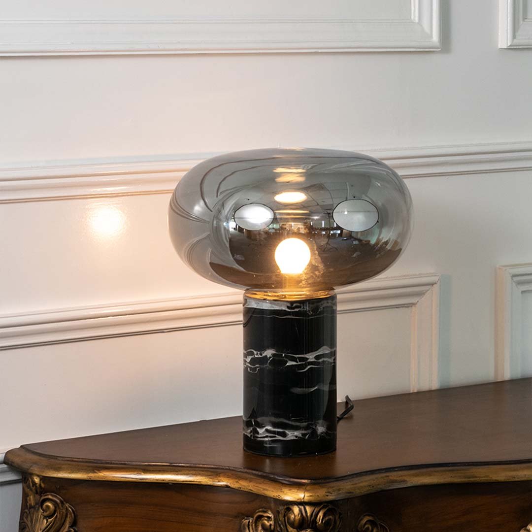 Debess Marble Table Lamp - Grey