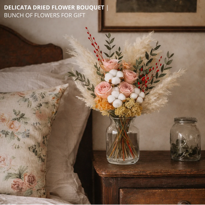 Delicata Dried Flower Bouquet