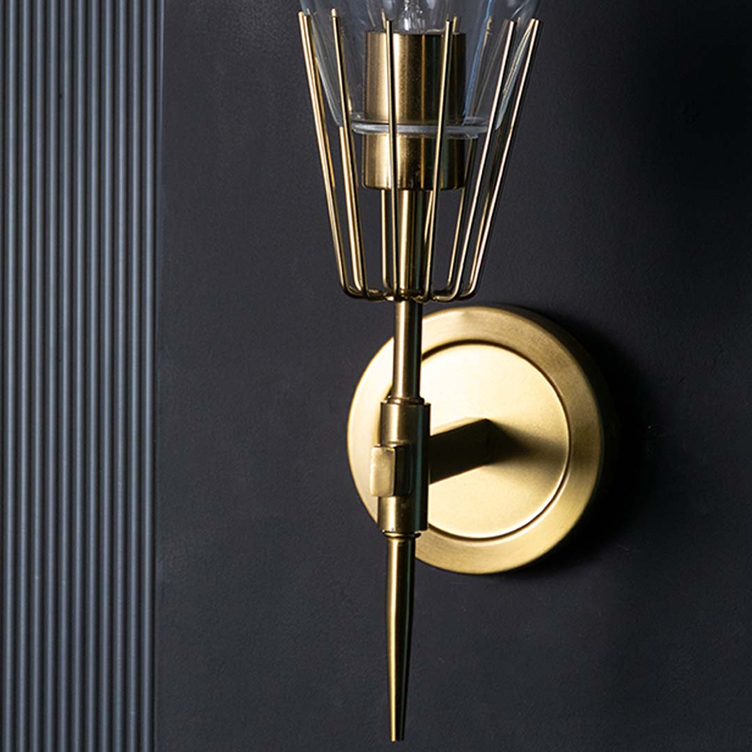 Diamond Glass Wall Sconce - 1-Light