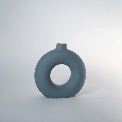 Donut Vase Matte Grey Large