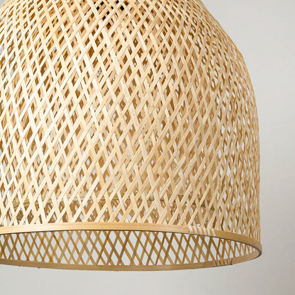 Doppio Grid Bamboo Pendant Light