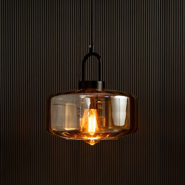 Dragon Fly Glass Pendant Lamp - Amber