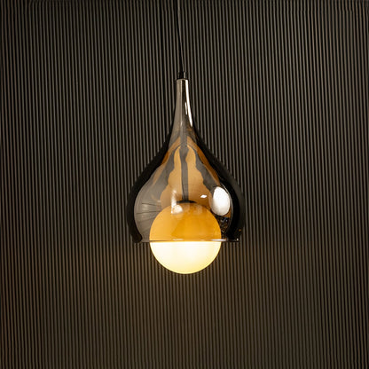 Droplet Glass Pendant Light On Black Background