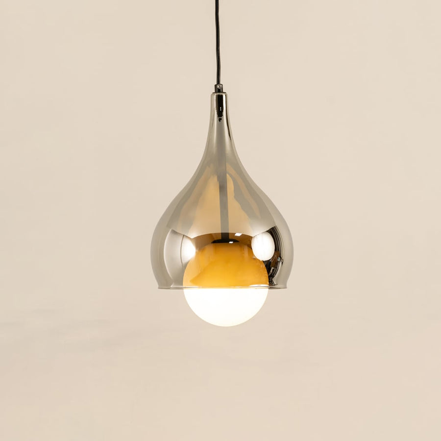 Droplet Glass Pendant Light On White Background