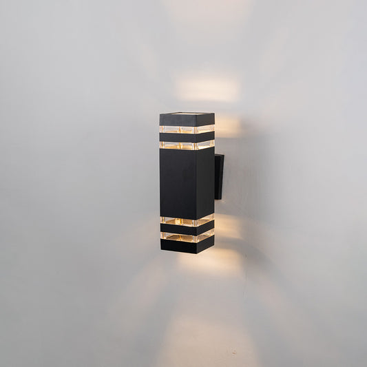 Dual Outdoor Wall Light - Black