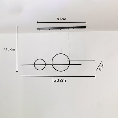 Chandelier dimensions displayed on a white background showing width height and ring size for a clear understanding of overall measurements.