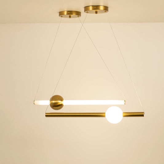 Edwin Linear Ceiling Pendant Light Light on white background