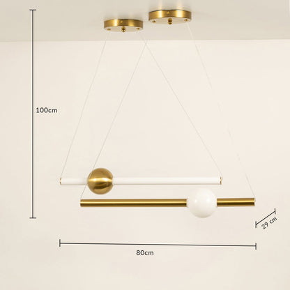 Edwin Linear Ceiling Pendant Light  Dimension
