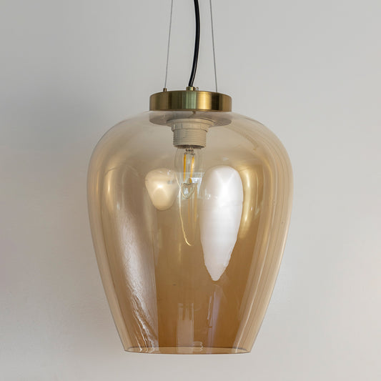 Elian Glass Pendant Lamp - Amber
