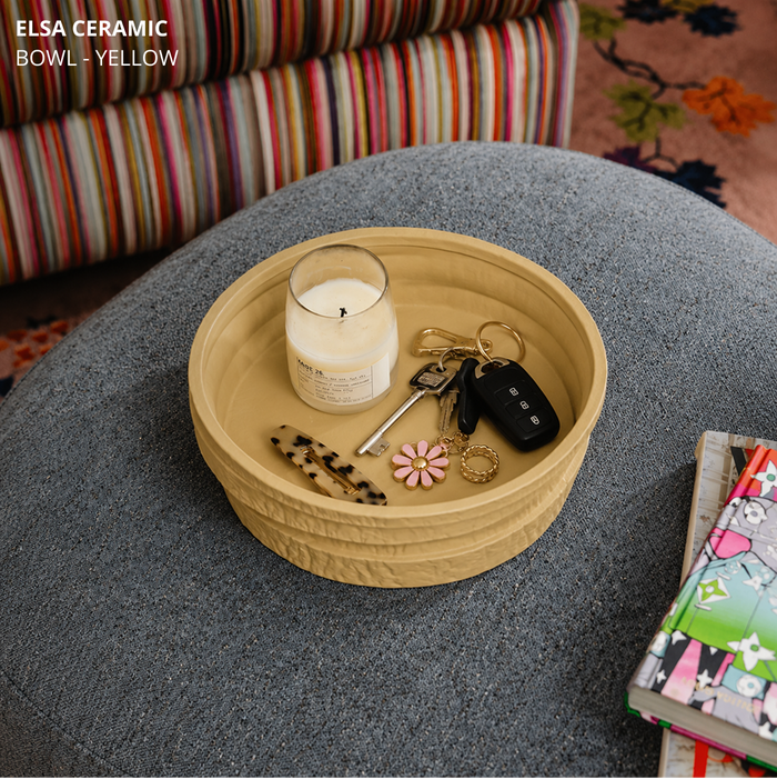 Elsa Ceramic Bowl - Yellow