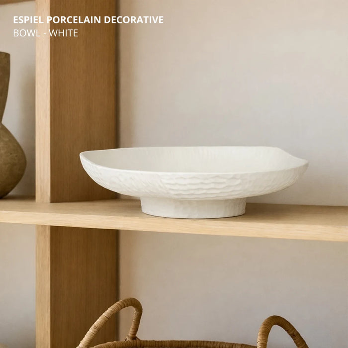 Espiel Porcelain Decorative Bowl - White