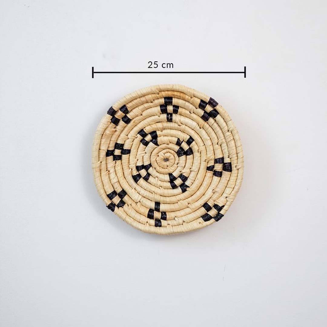 Exotic Bliss Handwoven Sabai Grass Hanging Wall Basket Small - Beige