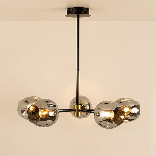 Flannel 5 Linear Chandelier - Chrome