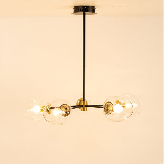 Flannel 5 Linear Chandelier - Transparent