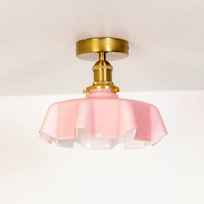 Fleur Glass Ceiling Light - Pink