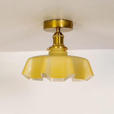 Fleur Glass Ceiling Light - Yellow