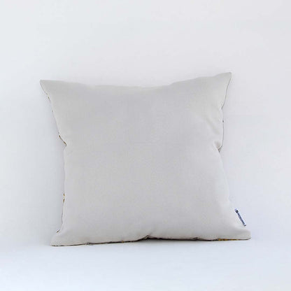 Plain off white cushion cover back view shown on white background highlighting smooth fabric finish for sofa or bed styling.