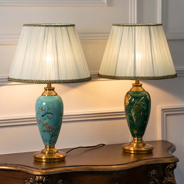 Flora Magic Ceramic Table Lamp - Blue