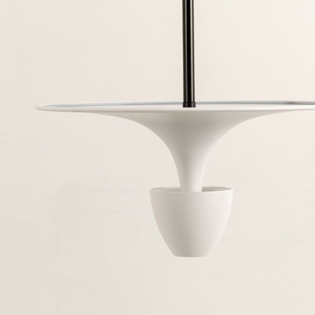 Flying Saucer Pendant Light - White