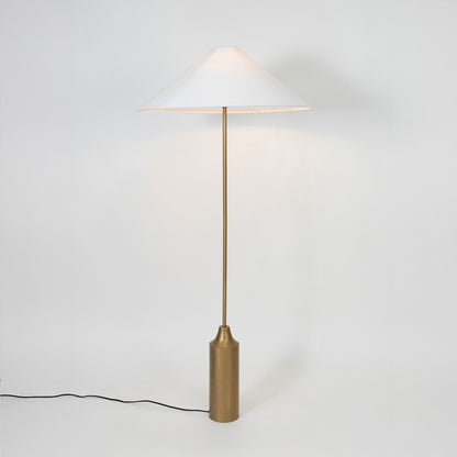 Folia Aged Metal Floor Lamp - Gold