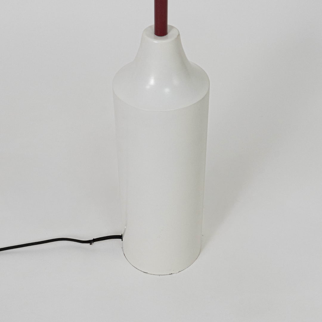 Folia Aged Metal Floor Lamp White Closeup 1