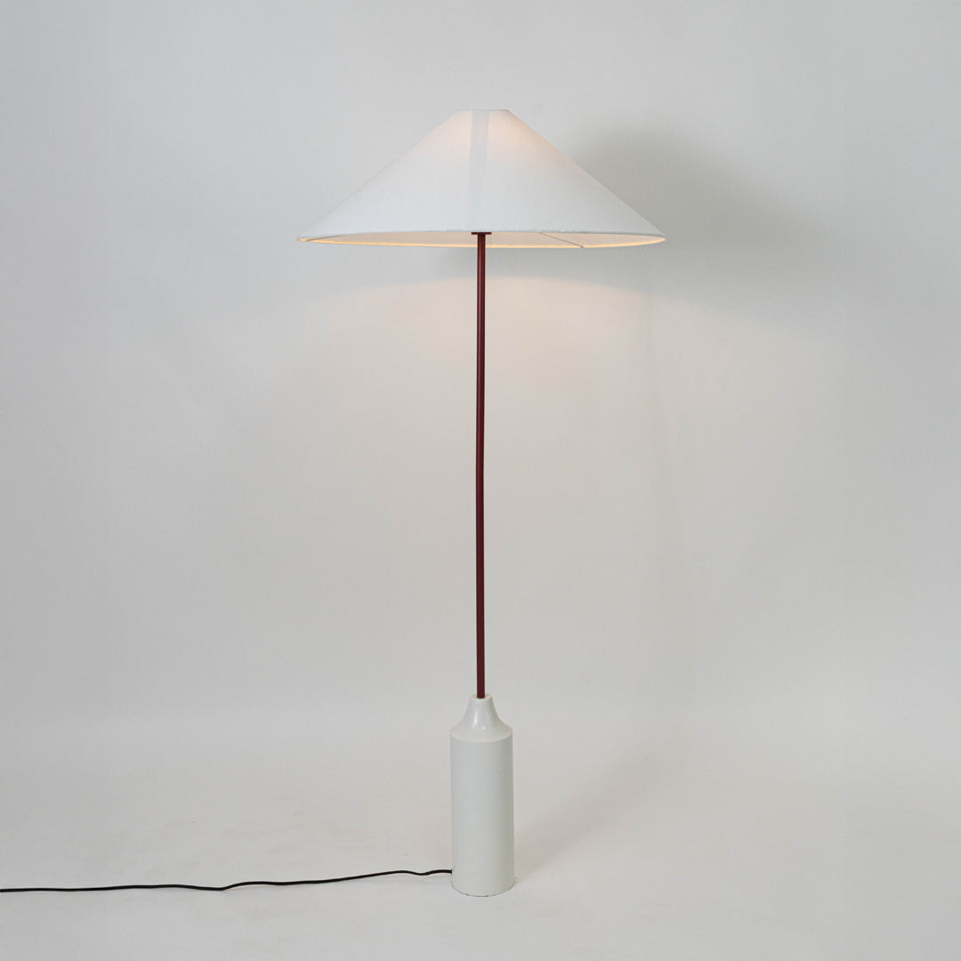 Folia Aged Metal Floor Lamp - White