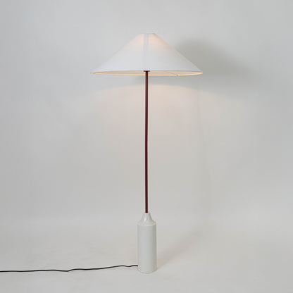 Folia Aged Metal Floor Lamp - White