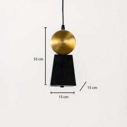 Dimension view of the pendant light marked with 33 cm height and 15 cm width clearly showing its size and proportions on a white background.