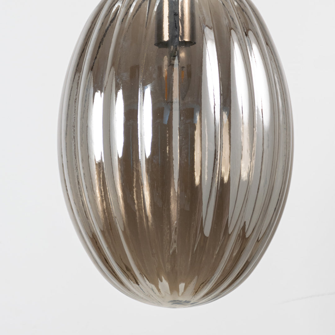 Glass Pendant Light - Oval & Black