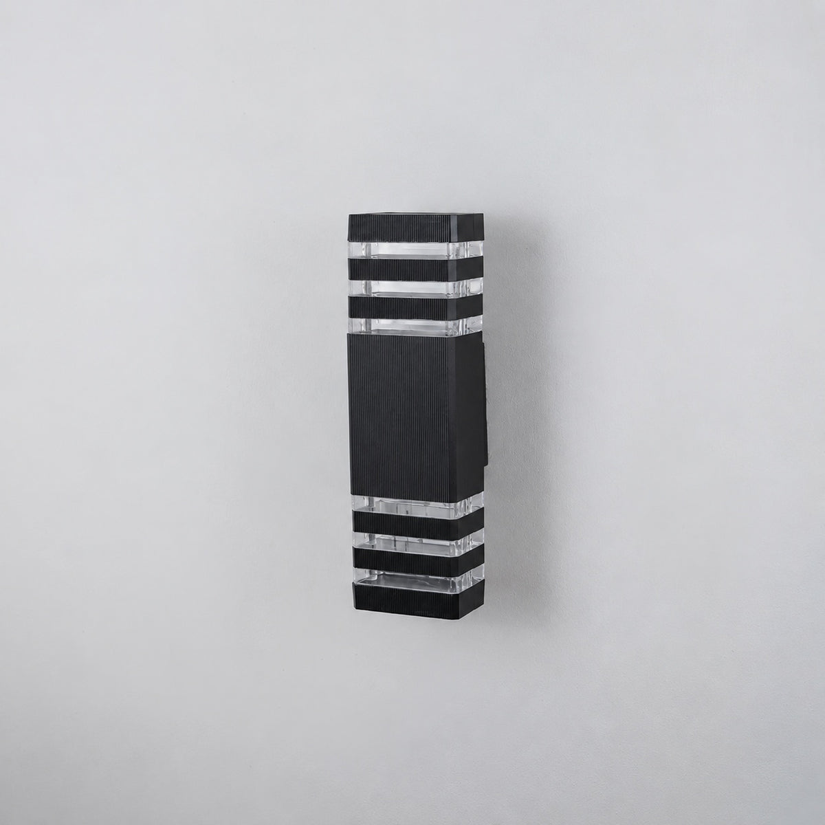Glass Up & Down Wall Light - Black