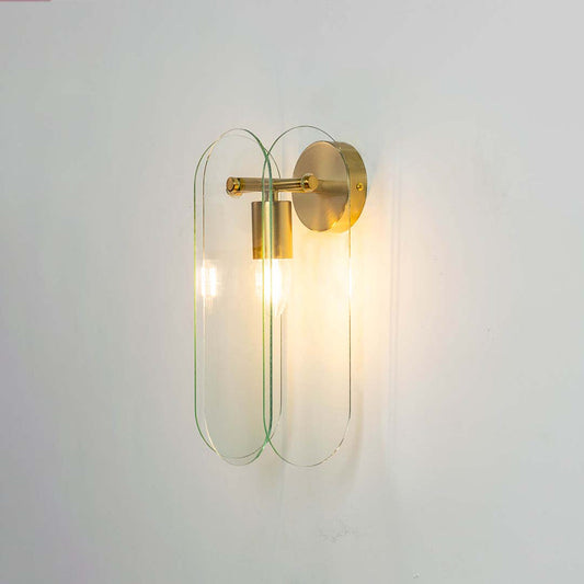 Glorious Gold Metal & Glass Wall Sconce