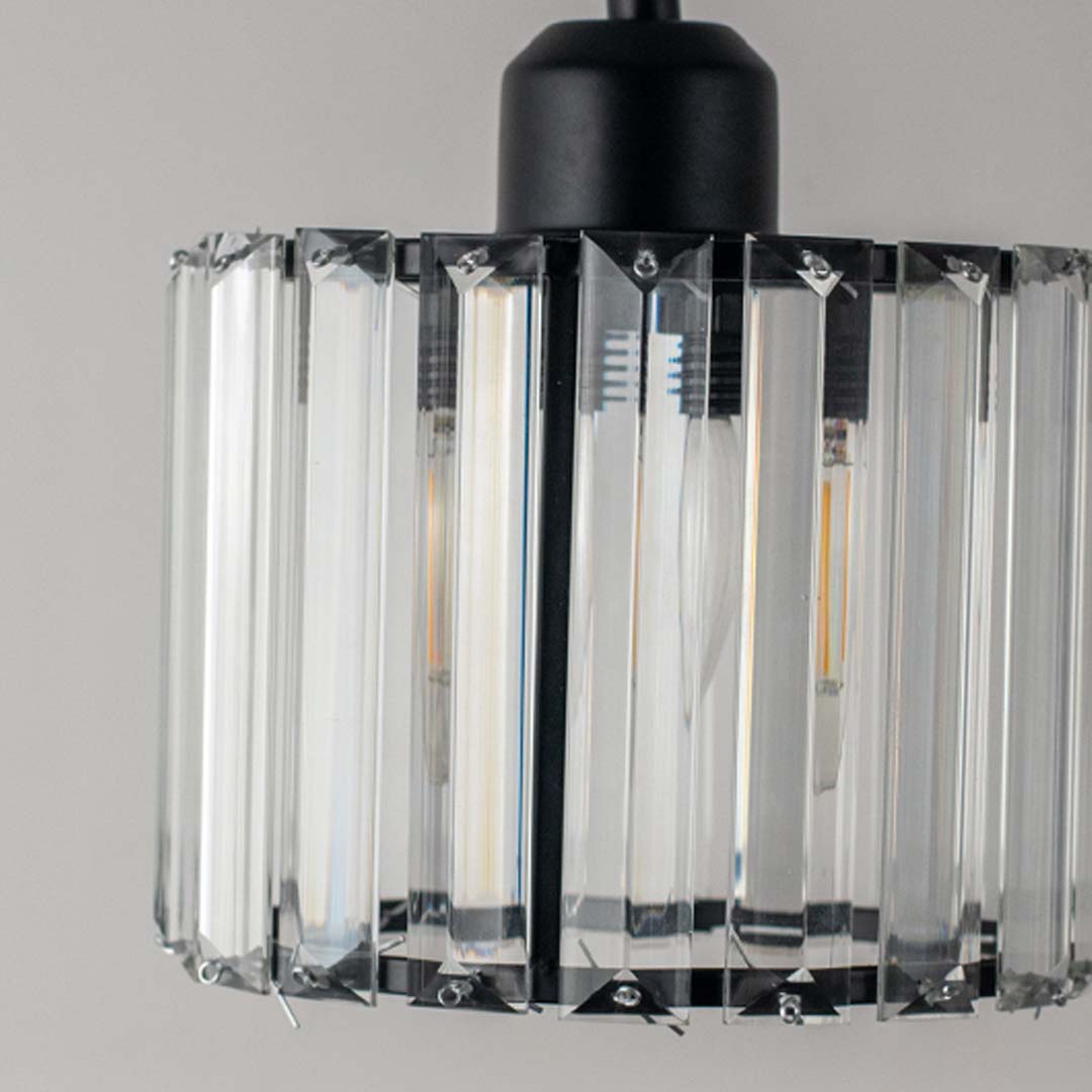 Glossy Crystal Pendant Light Closeup