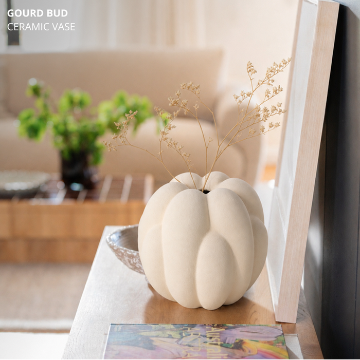Gourd Bud Ceramic Vase