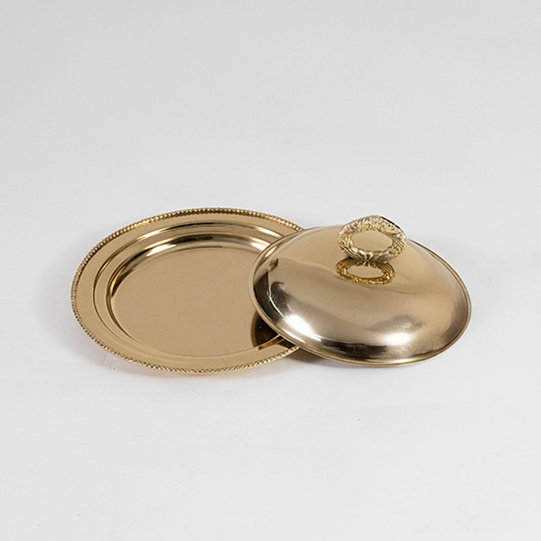 Grav Brass Dish with Lid
