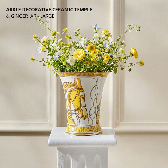 Arkle Decorative Ceramic Temple & Ginger Jar - Large
