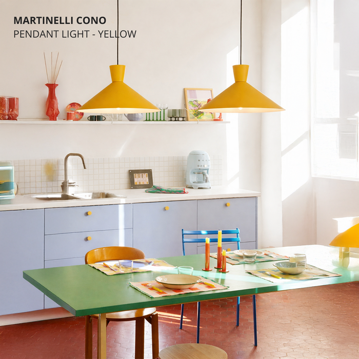 Martinelli Cono Pendant Light - Yellow