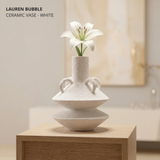 Lauren Bubble Ceramic Vase - White