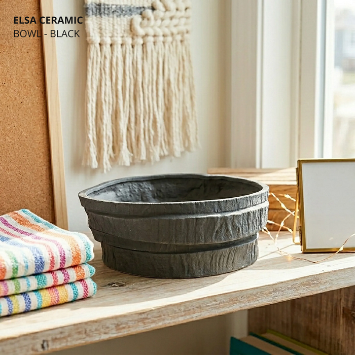 Elsa Ceramic Bowl - Black