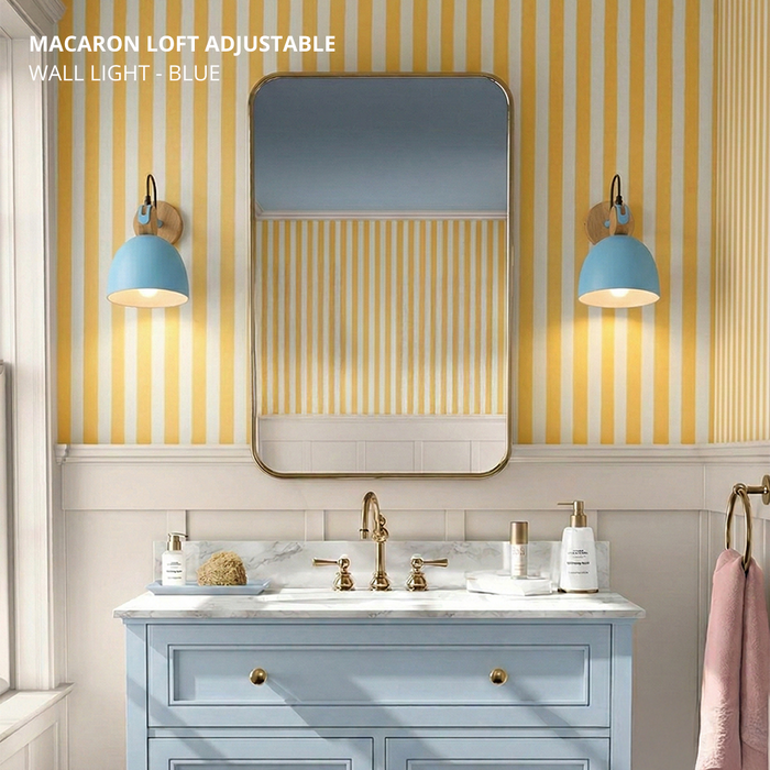 Macaron Loft Adjustable Wall Light - Blue